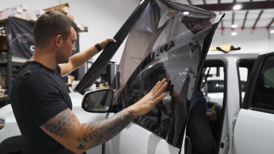 Window tint quality check professional Fontana